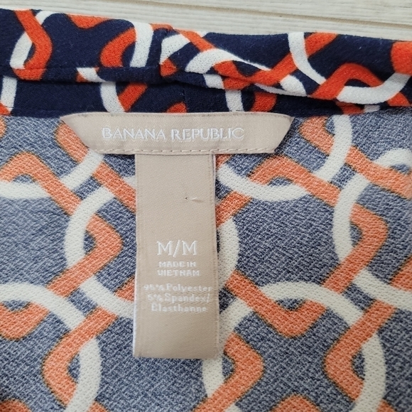 Banana Republic Dark Blue and Orange Sleeveless Top US M - Picture 5 of 5